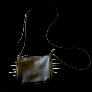 Black Spiked Crossbody Bag